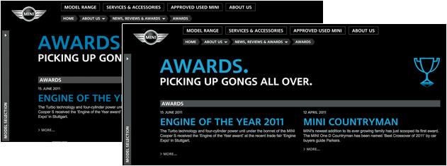 Example of good use of chromostereopsis, by Stephen Anderson